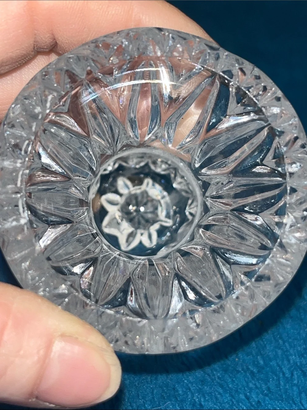 VTG Princess House Lead Crystal Mini Bud Vase Toothpick Holder 018